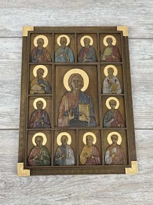 Панно "Иисус и 12 апостлов" (Бронза) Панно "Иисус и 12 апостлов" (Бронза)